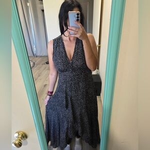 Lulu's Black Floral Maxi Dress